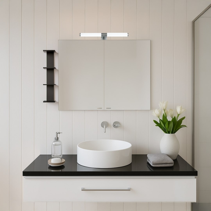 LED-belysning för badrumsspegel APA LED/6W/230V 40 cm IP44 blank krom