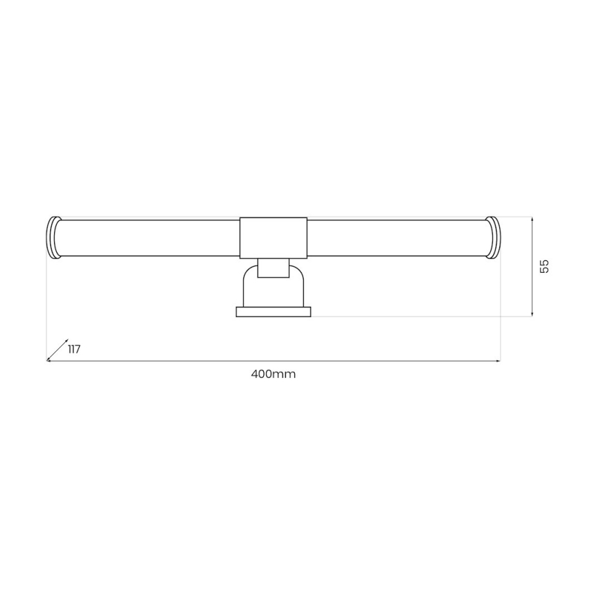 LED-belysning för badrumsspegel APA LED/6W/230V 40 cm IP44 blank krom