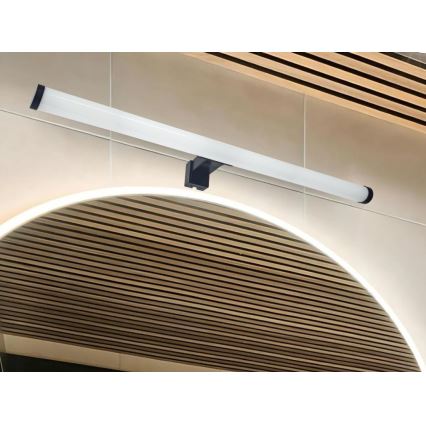LED-belysning för badrumsspegel LED/12 W/230 V, 59,5 cm, IP44, svart