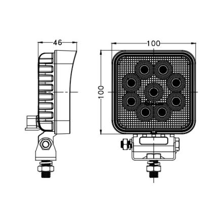 LED Bil spotlight BLACK LED/36W/10-30V IP69 5700K vinklat