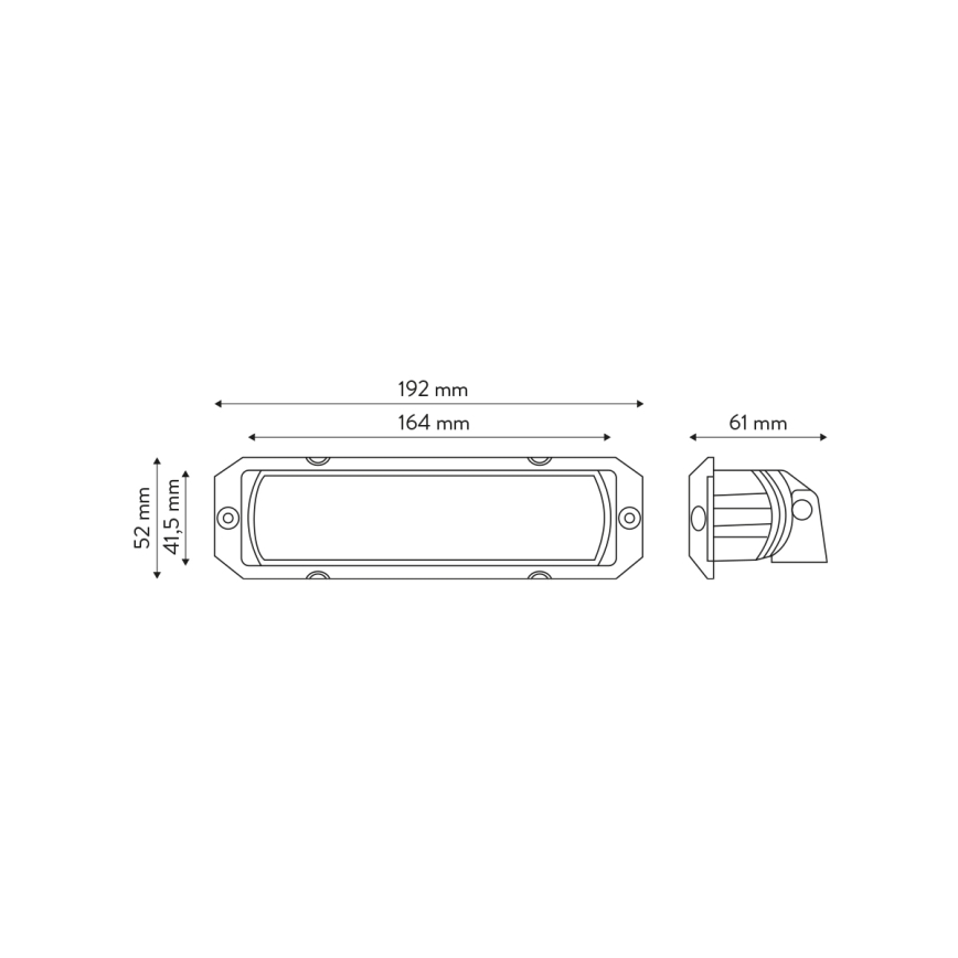 LED Bil spotlight DUO BLACK LED/32W/9-36V IP69 6000K rektangulär