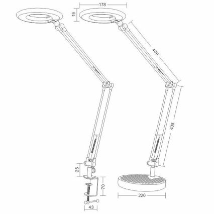 LED bordslampa  BIANCA LED/8W/230V