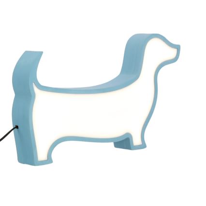 LED Bordslampa för barn DOG LED/12W/230V blå
