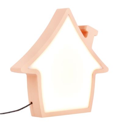 LED Bordslampa för barn HOUSE LED/10W/230V Rosa