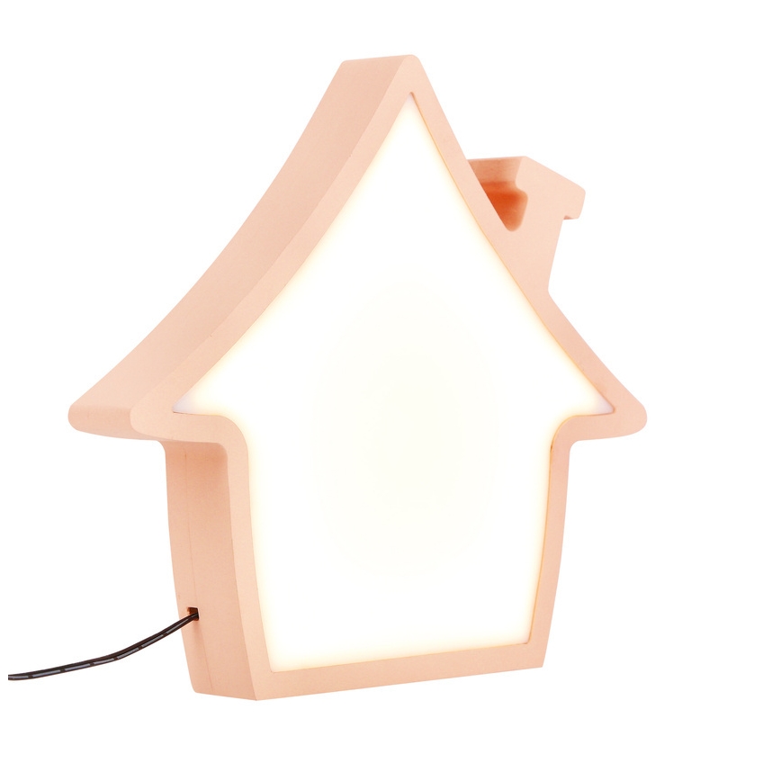 LED Bordslampa för barn HOUSE LED/10W/230V Rosa
