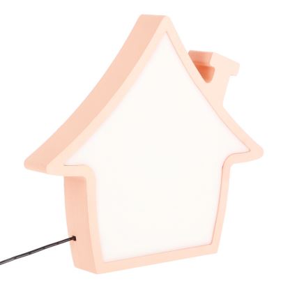 LED Bordslampa för barn HOUSE LED/10W/230V Rosa