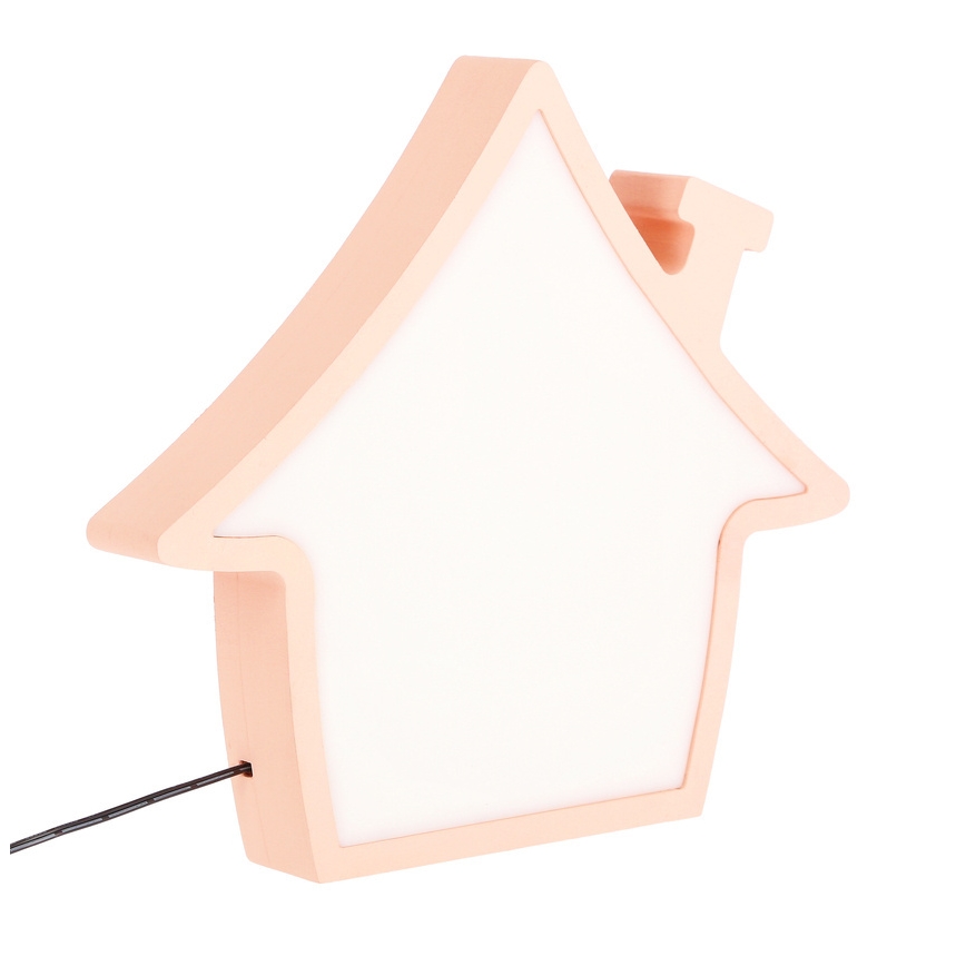 LED Bordslampa för barn HOUSE LED/10W/230V Rosa