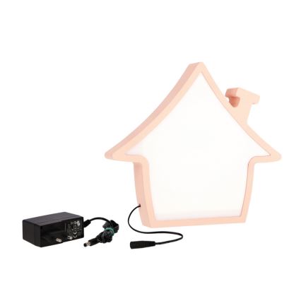 LED Bordslampa för barn HOUSE LED/10W/230V Rosa
