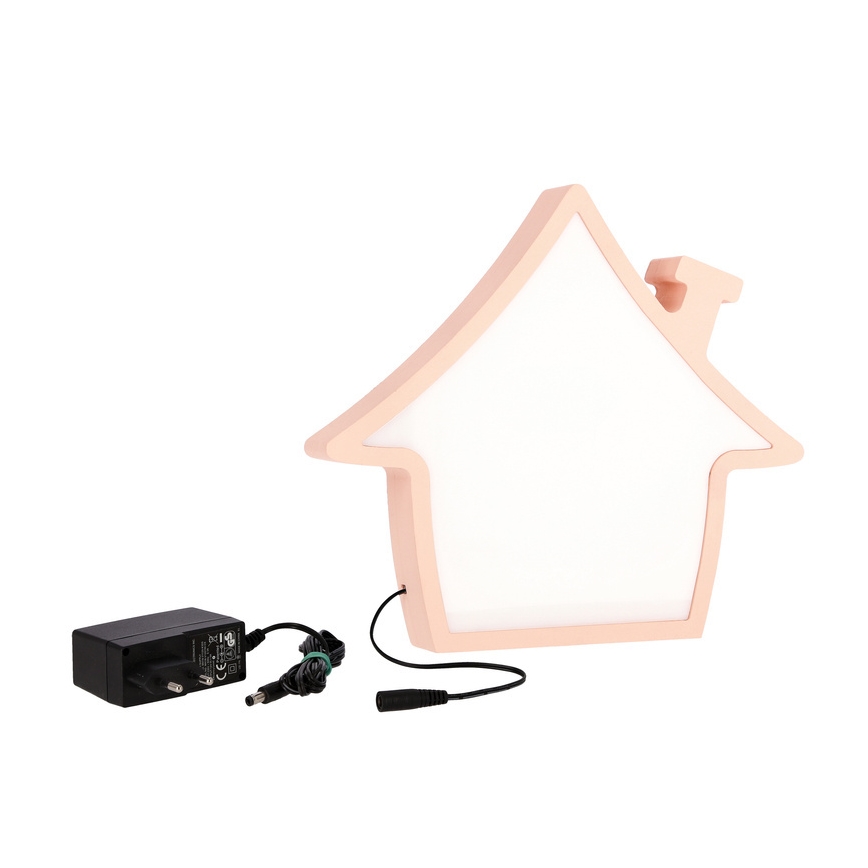 LED Bordslampa för barn HOUSE LED/10W/230V Rosa
