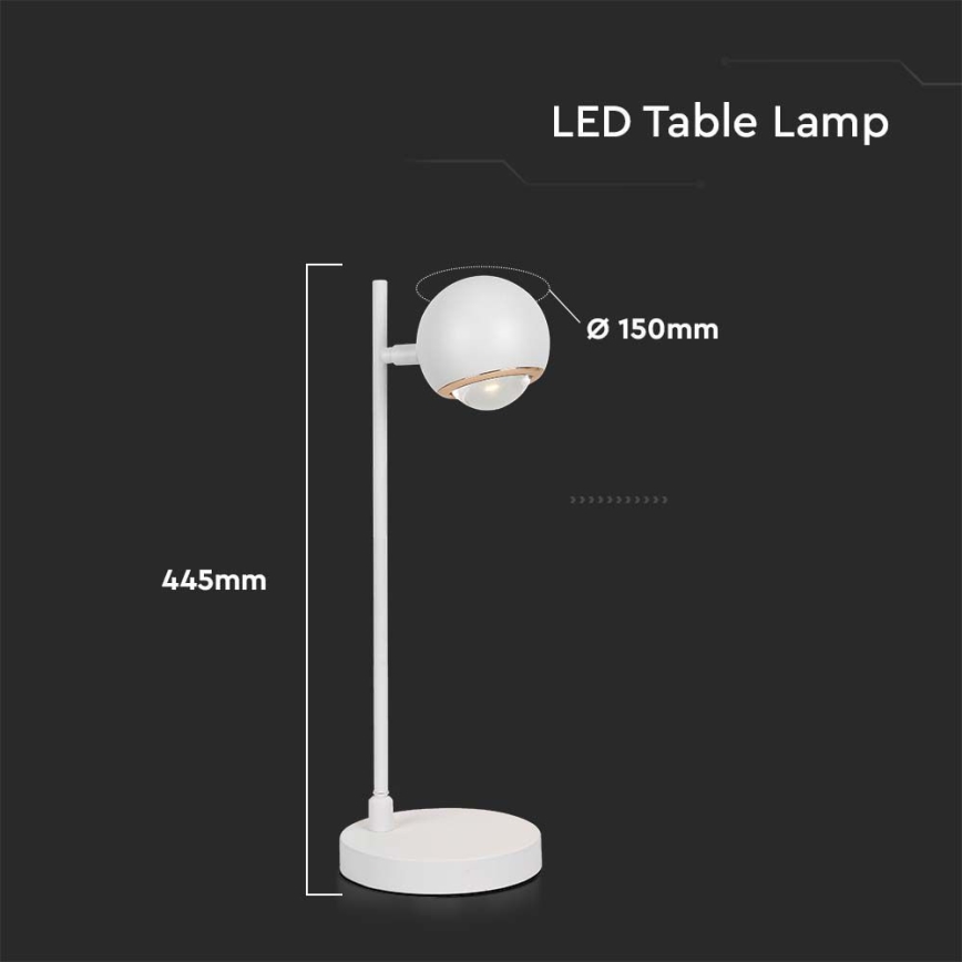 LED bordslampa LED/5W/230V 3000K vit