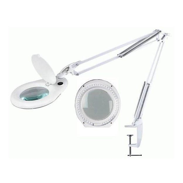 LED bordslampa med en magnifier and clip LED/15W/230V