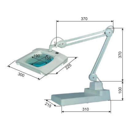 LED bordslampa med en magnifier LED/12W/12/230V