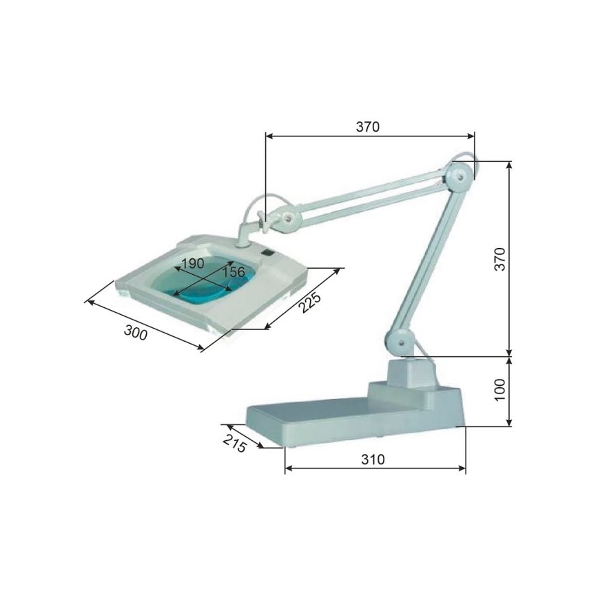 LED bordslampa med en magnifier LED/12W/12/230V