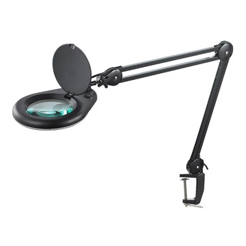 LED Bordslampa med förstoringsglas LED/9W/230V svart