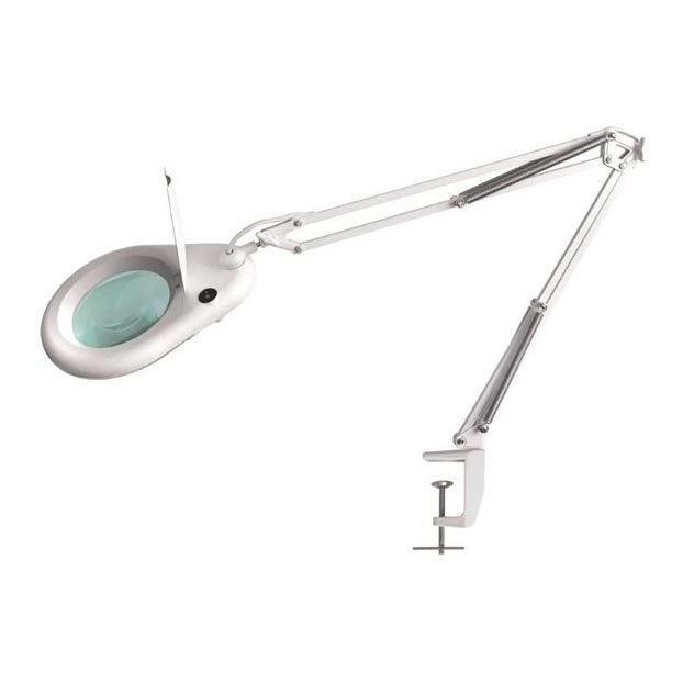 LED bordslampa med förstoringsglas LED/9W/230V vit/skinande krom