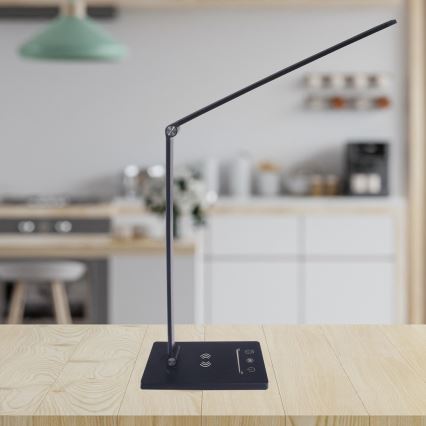 LED bordslampa med trådlös laddning VARIO LED/5W/230V 3000-6000K svart