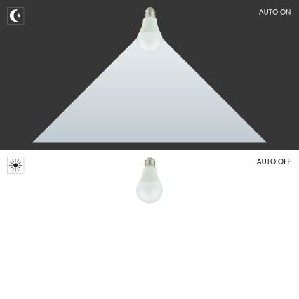 LED Bulbs med skymningssensor A60 E27/9W/230V 3000K