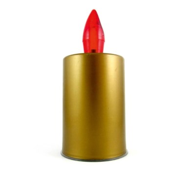 LED Candle LED/2xAA varm vit 10,8 cm guld