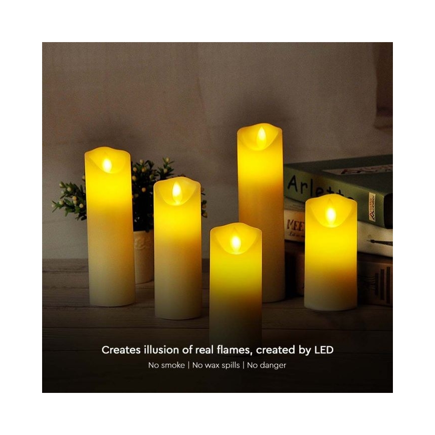 LED Candle LED/2xAA varm vit 11 cm