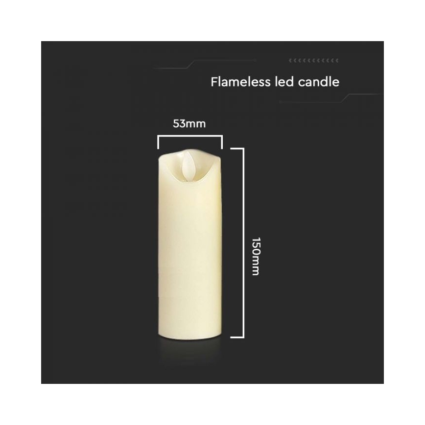 LED Candle LED/2xAA varm vit 15 cm