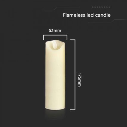 LED Candle LED/2xAA varm vit 17,5 cm