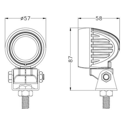LED Car spotlight OSRAM LED/10W/10-30V IP68 5700K