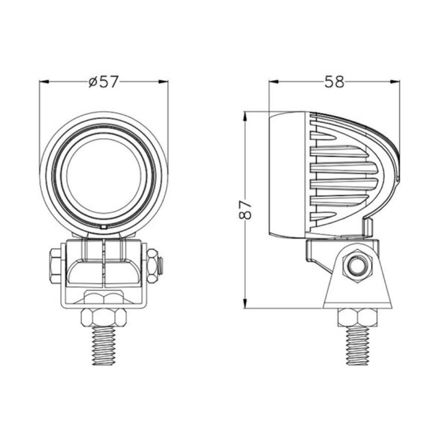 LED Car spotlight OSRAM LED/10W/10-30V IP68 5700K