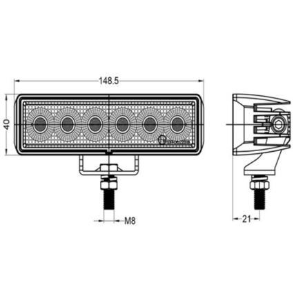 LED Car spotlight OSRAM LED/24W/10-30V IP68 5700K