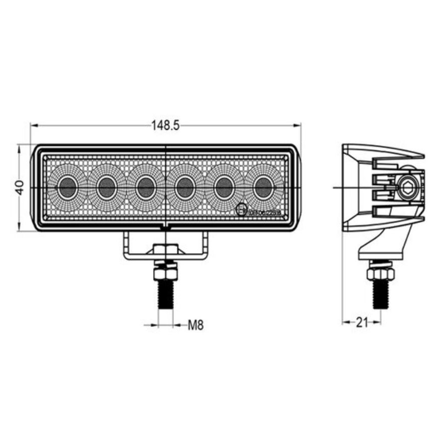 LED Car spotlight OSRAM LED/24W/10-30V IP68 5700K