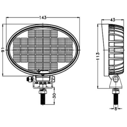 LED Car spotlight OSRAM LED/32W/10-30V IP68 5700K
