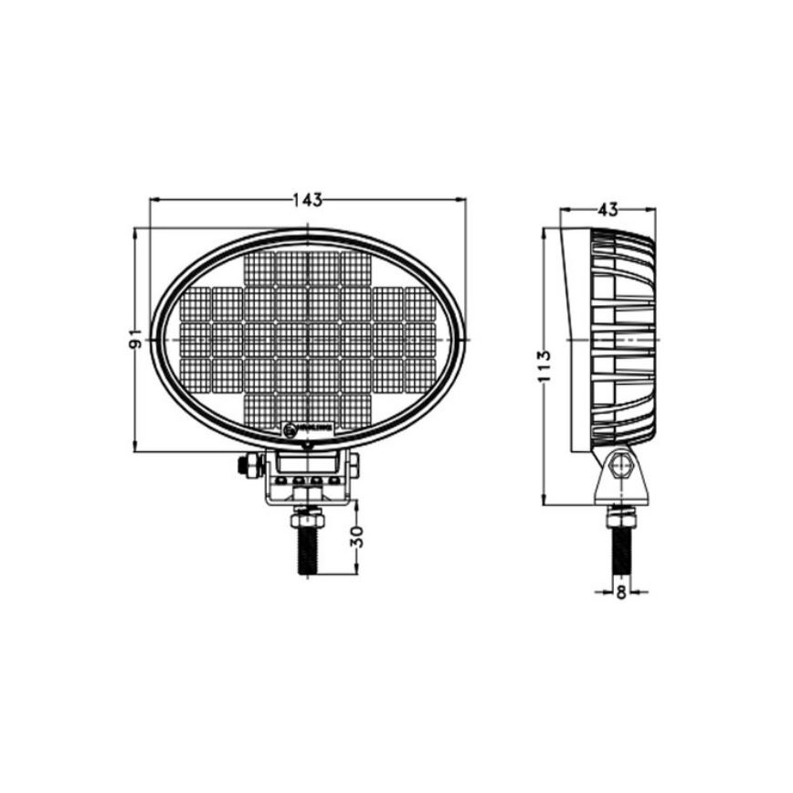 LED Car spotlight OSRAM LED/32W/10-30V IP68 5700K