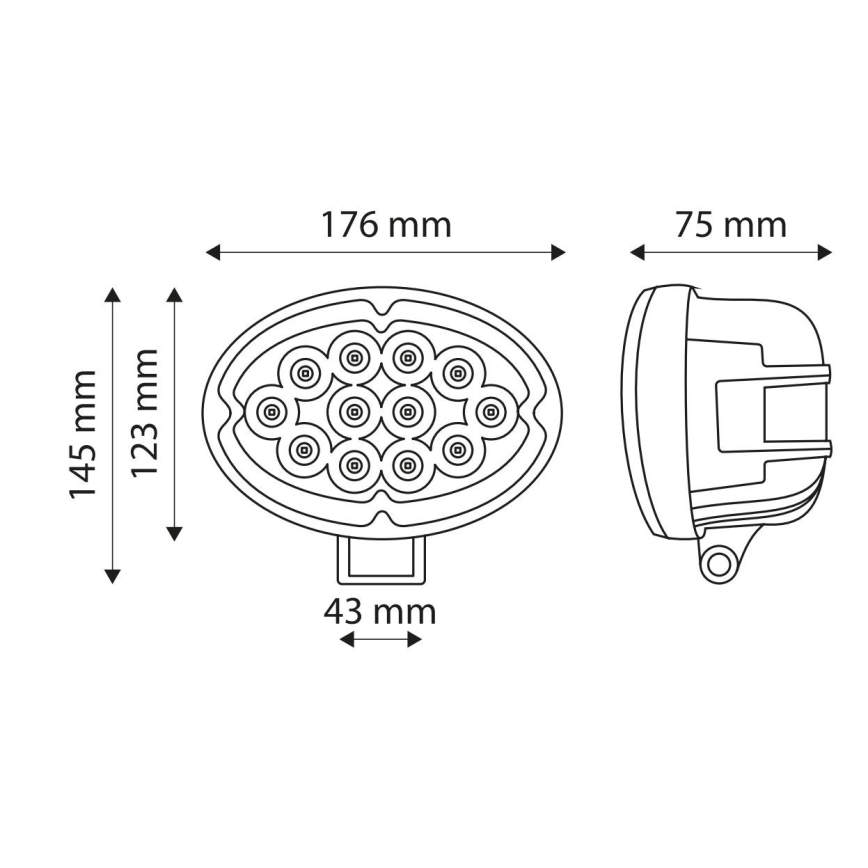LED CARLyktor CREE LED/36W/10-30V IP67 6000K
