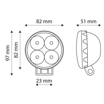 LED CARLyktor EPISTAR LED/12W/10-30V IP67 6000K