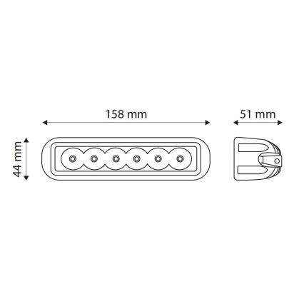 LED CARLyktor EPISTAR LED/18W/10-30V IP67 6000K