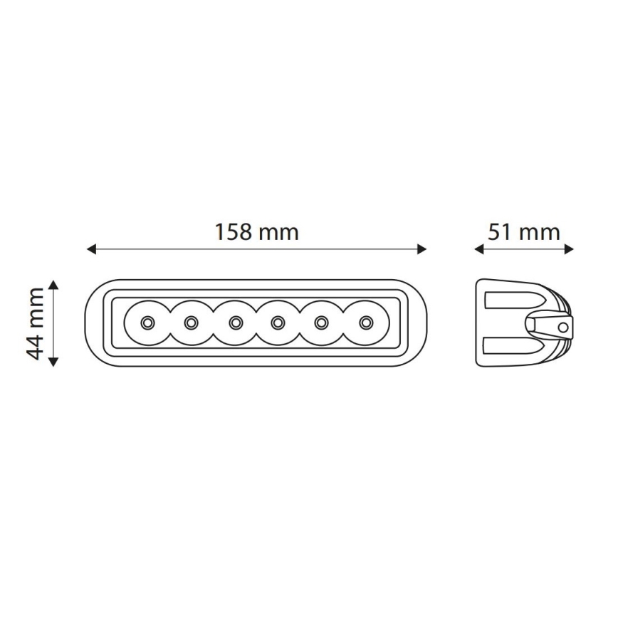 LED CARLyktor EPISTAR LED/18W/10-30V IP67 6000K