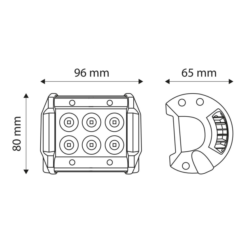 LED CARLyktor EPISTAR LED/18W/10-30V IP67 6000K