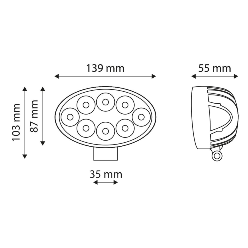 LED CARLyktor EPISTAR LED/24W/10-30V IP67 6000K