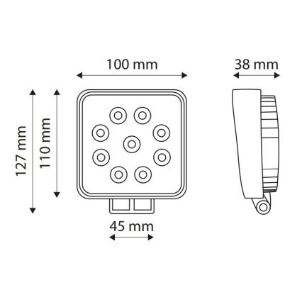 LED CARLyktor EPISTAR LED/27W/10-30V IP67 6000K