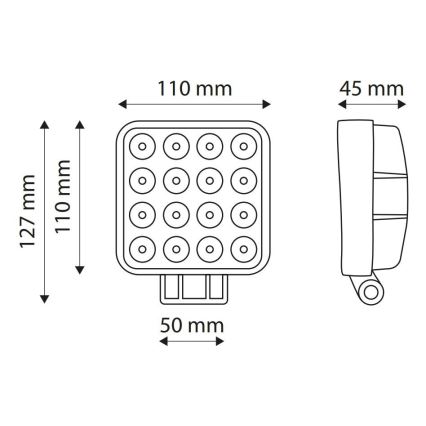 LED CARLyktor EPISTAR LED/48W/10-30V IP67 6000K