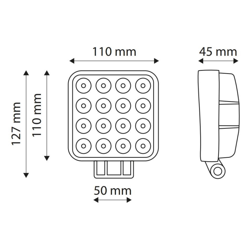 LED CARLyktor EPISTAR LED/48W/10-30V IP67 6000K