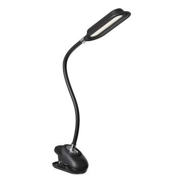 LED+CCT Dimbar skrivbordslampa med klämma CLIP LED/7,5W/230V 3000/4200/5000K svart