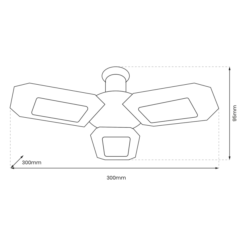 LED Ceiling strålkastare 3xE27/16,7W/230V 4000K