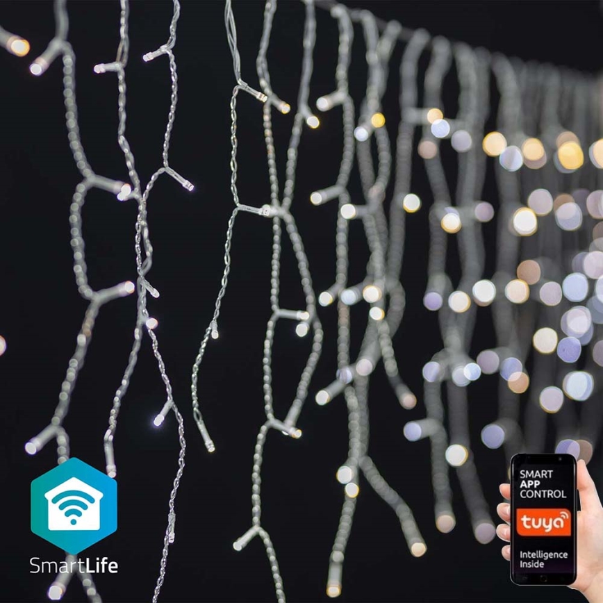 LED Christmas curtain 240xLED/11 functions 8m IP65 Wi-Fi Tuya warm to cool vit