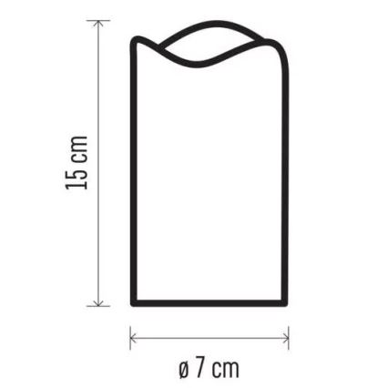 LED Christmas ljus LED/3xAAA stars varm vit