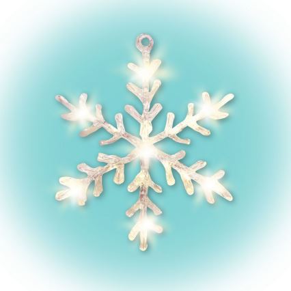 LED Christmas window decoration 16xLED/3xAA varm vit