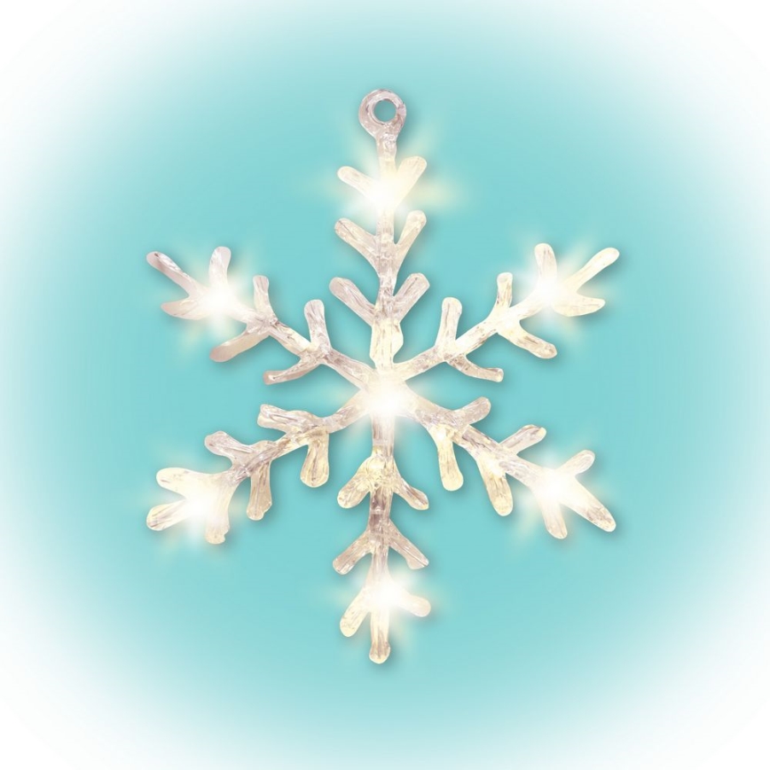 LED Christmas window decoration 16xLED/3xAA varm vit