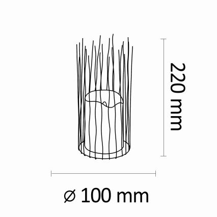 LED Dekorativ armatur för utomhusbruk NYBORG LED/2xAA 22 cm IP44 varm vit