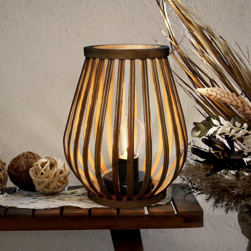 LED Dekorativ bordslampa LED/2xAA Bambu
