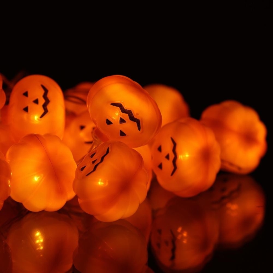 LED dekorativ kedja HALLOWEEN 20xLED/3xAA/varm vit 3,3m pumpor