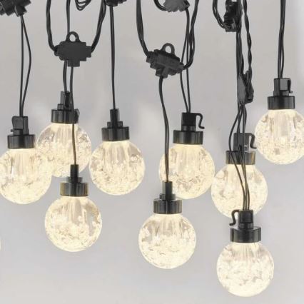 LED dekorativ utomhusslinga 20xLED/12,6m IP44 varm vit